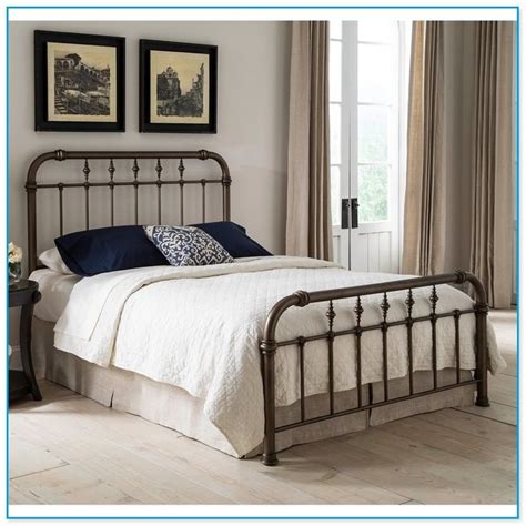 instructions blue metal bed frame queen with gold brackets|metal bed frame attachment.